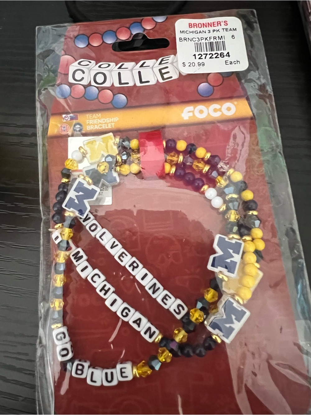 Michigan Womens Yellow & Blue Team Bracelet Set - Wolverines